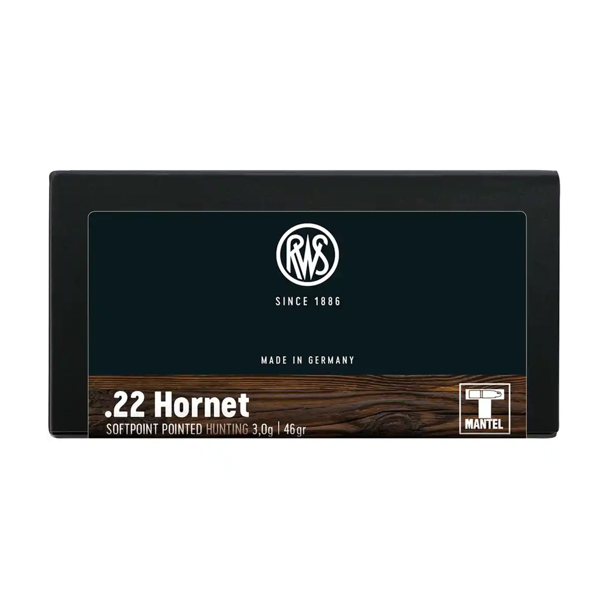 .22 Hornet Teilmantel 3,0g/46grs. Kugelpatronen