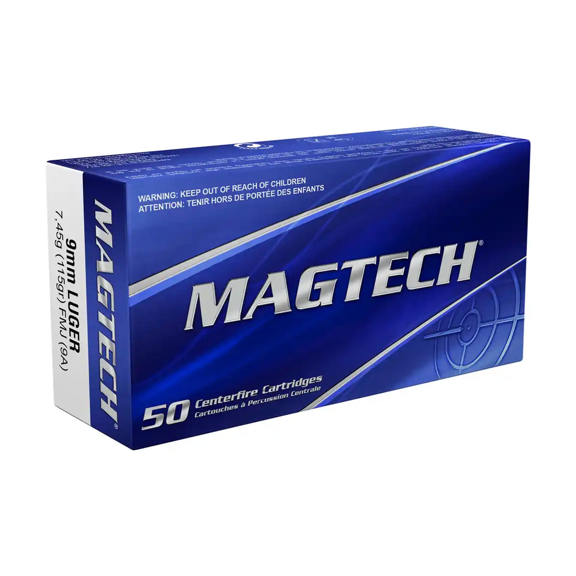 9 mm Luger Vollmantel 7,45g/115grs. Kugelpatronen