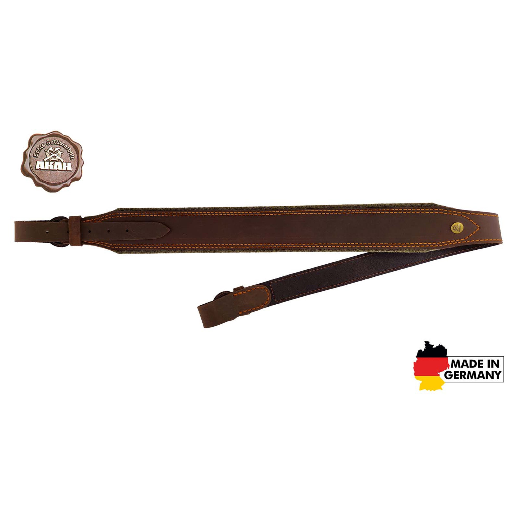 Gewehrriemen Pull-up Leder mit Wollfilz