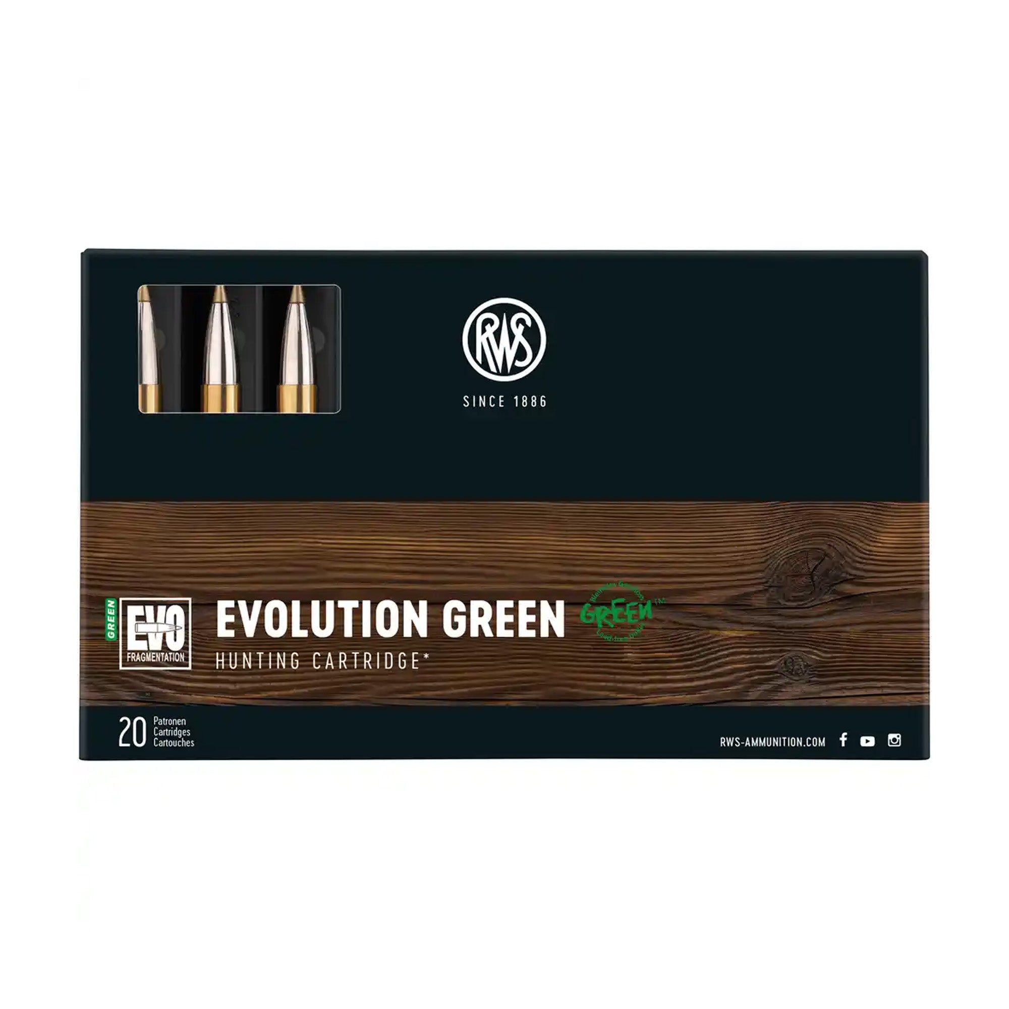 7x64 Evolution Green 8,2g/127grs. Kugelpatronen