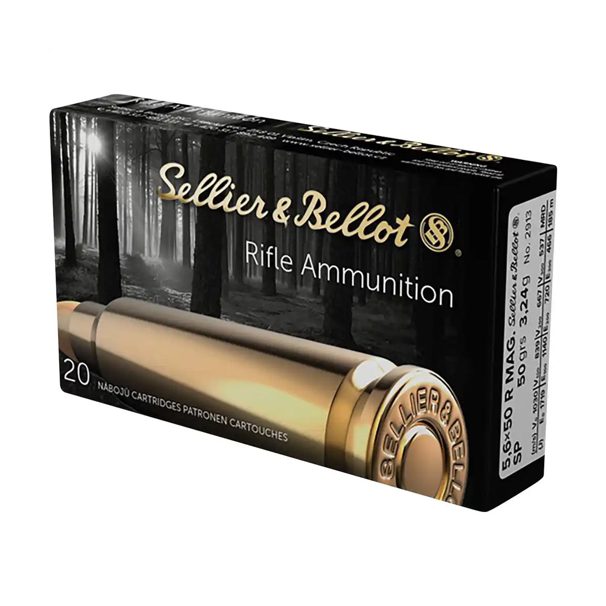 5,6x50 R Mag. Teilmantel 3,2g/50grs. Kugelpatronen