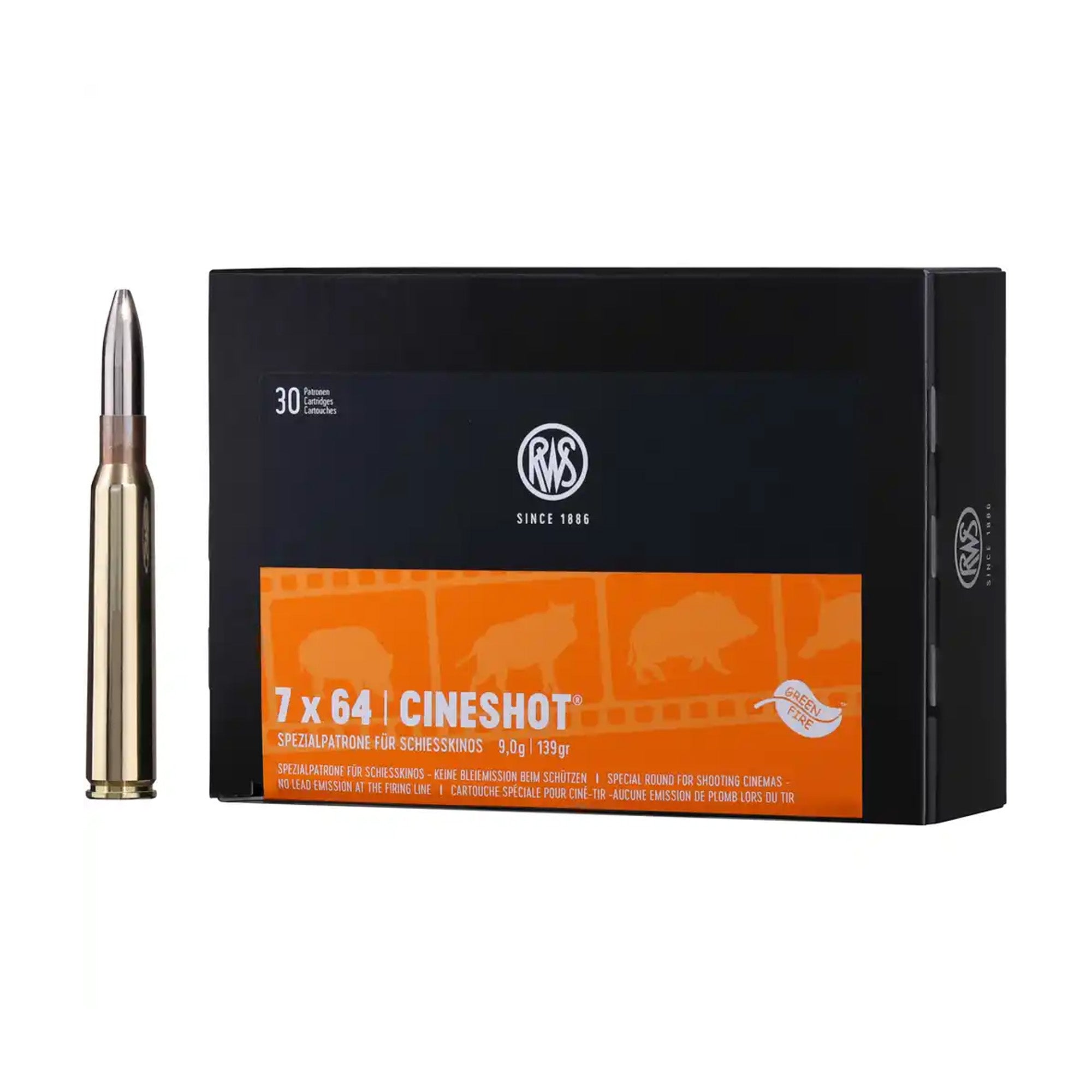7x64 Cineshot 9,0g/139grs. Kugelpatronen