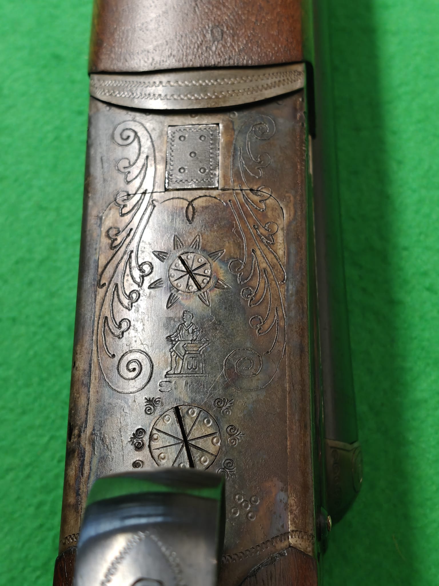 Doppelflinte / Querflinte 16/70 buntbrüniert