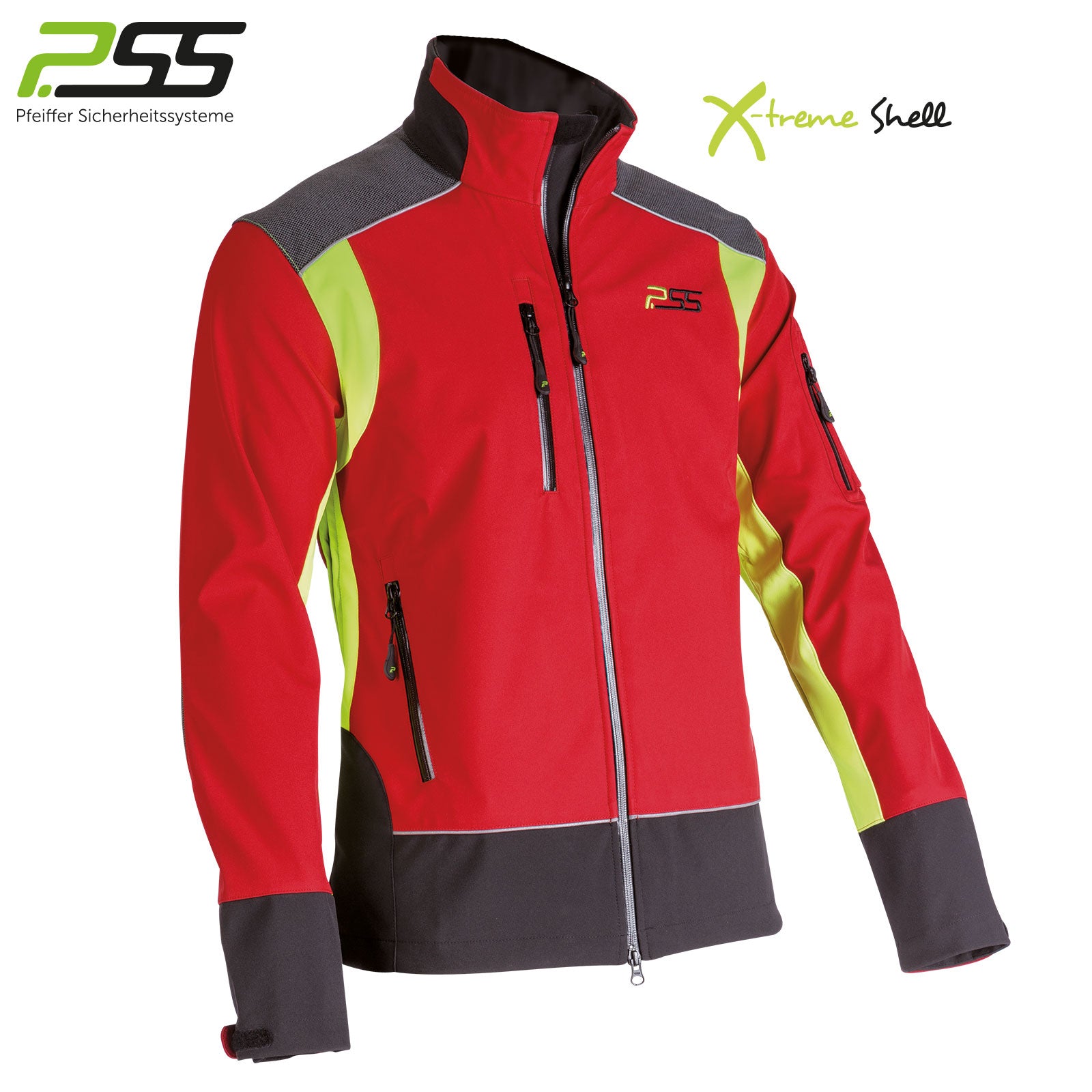 X-treme Shell Softshell-Jacke rot/gelb