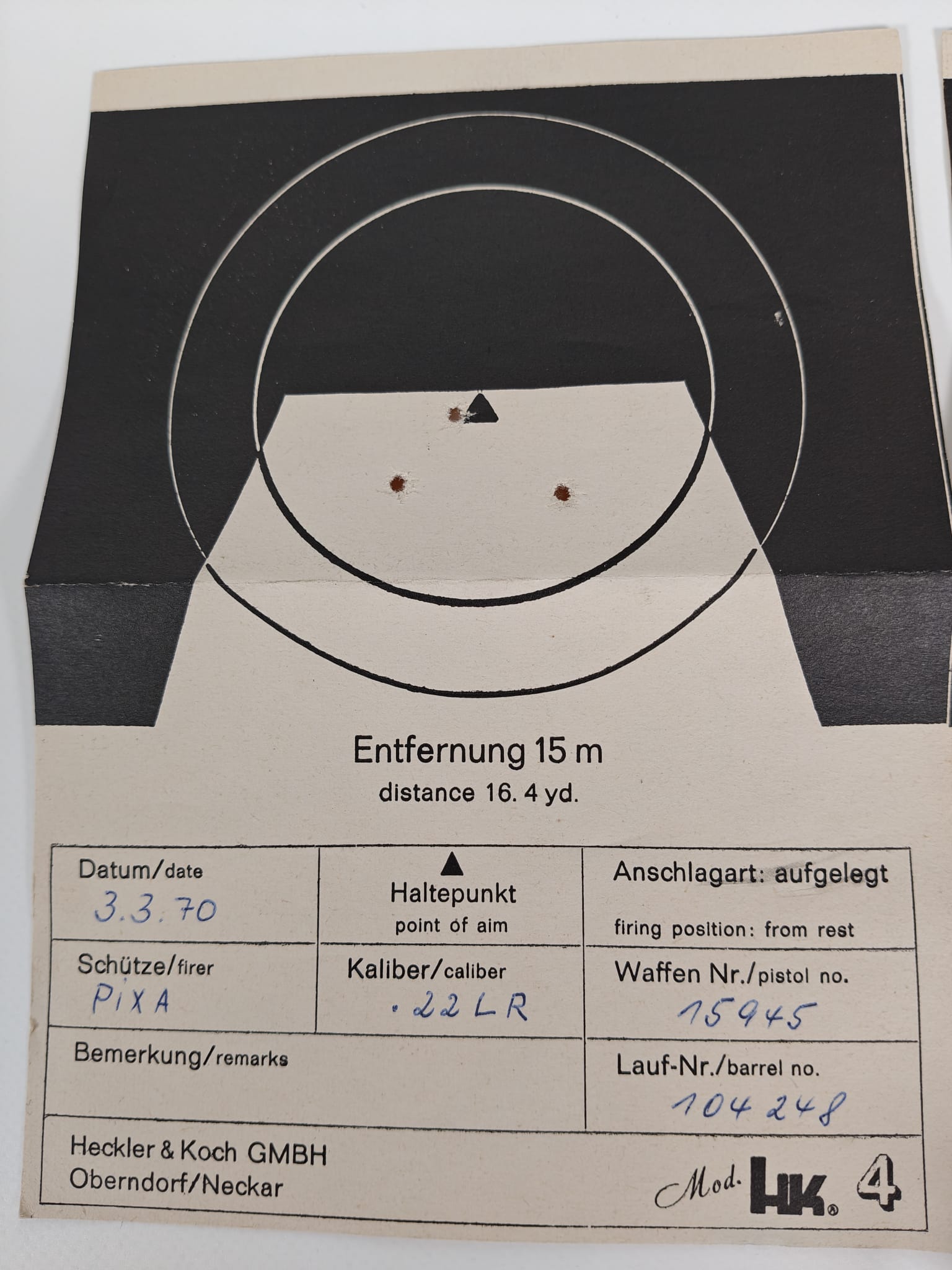 Heckler & Koch Mod. HK4 9mm kurz inkl. .22lr Wechsellauf