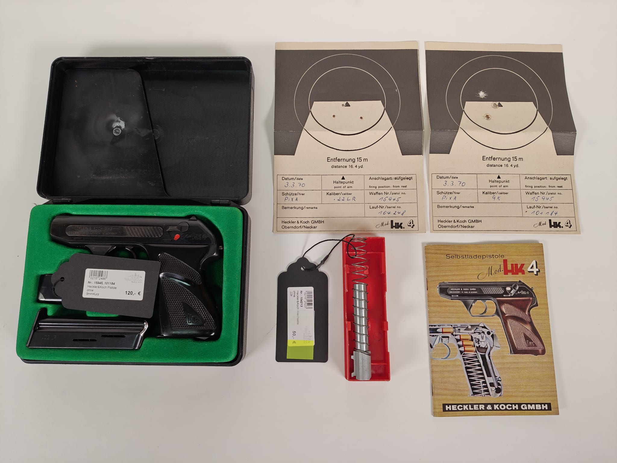 Heckler & Koch Mod. HK4 9mm kurz inkl. .22lr Wechsellauf
