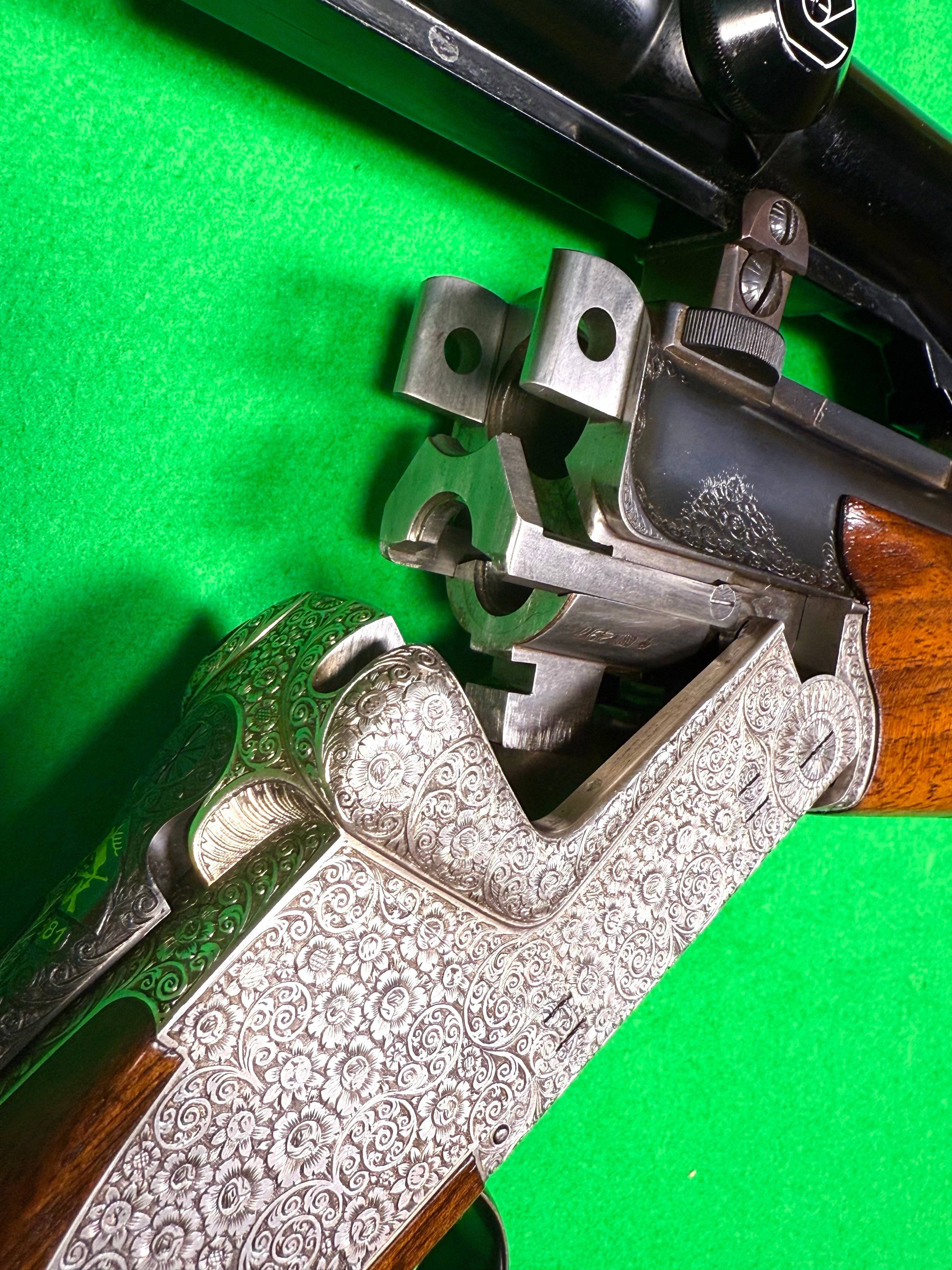 Exklusives Einzelstück Bockbüchsflinte 6,5x57R & 16/70 von der Firma Henneberger