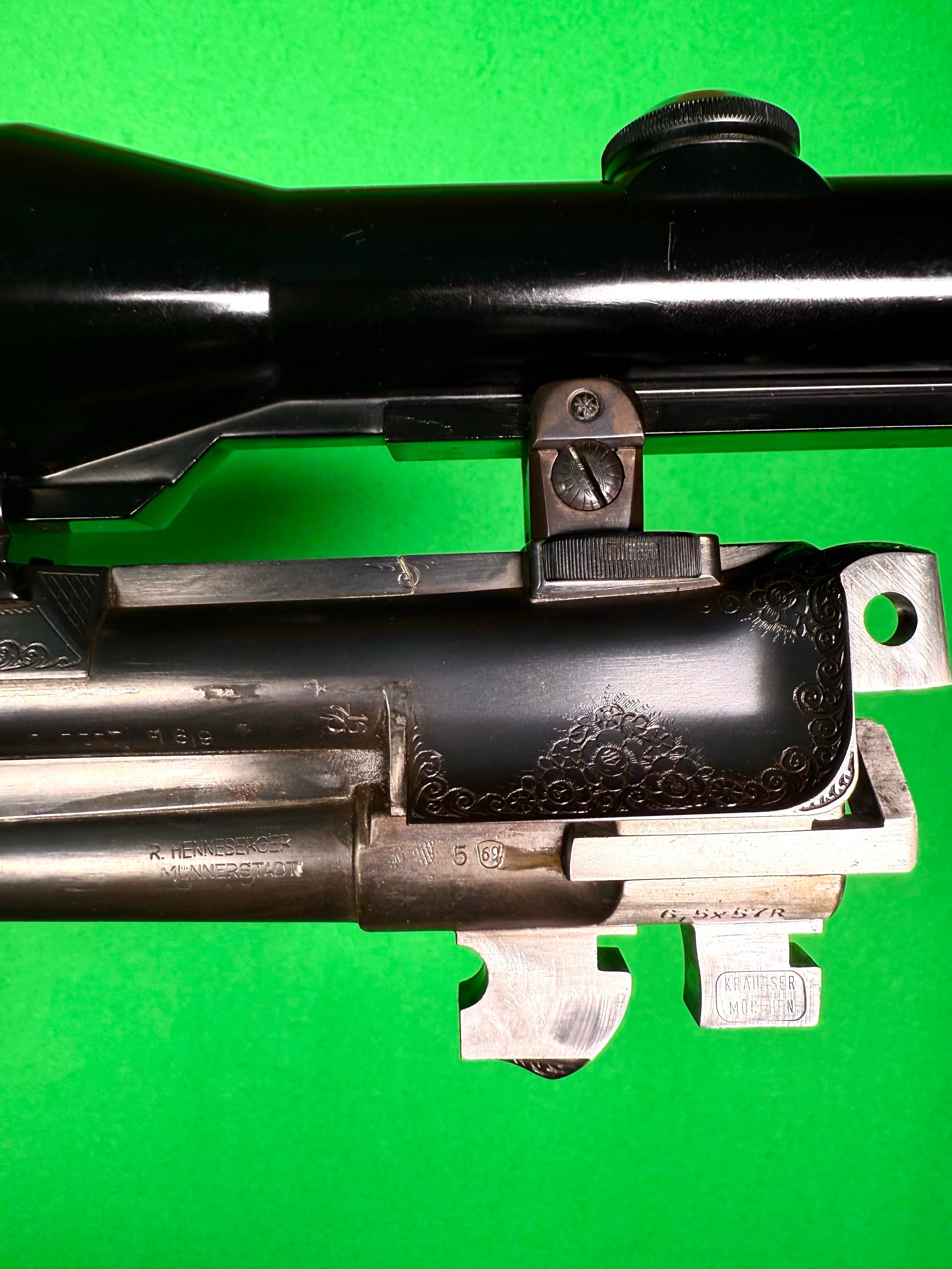 Exklusives Einzelstück Bockbüchsflinte 6,5x57R & 16/70 von der Firma Henneberger