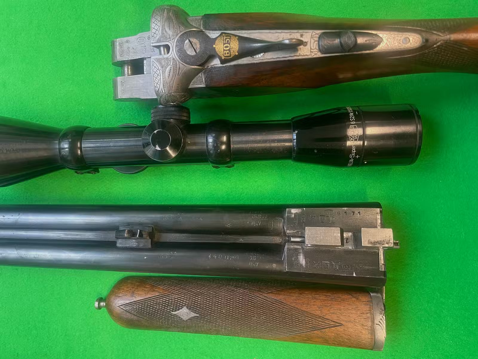 Doppelflinte 16/70 mit Zielfernrohr