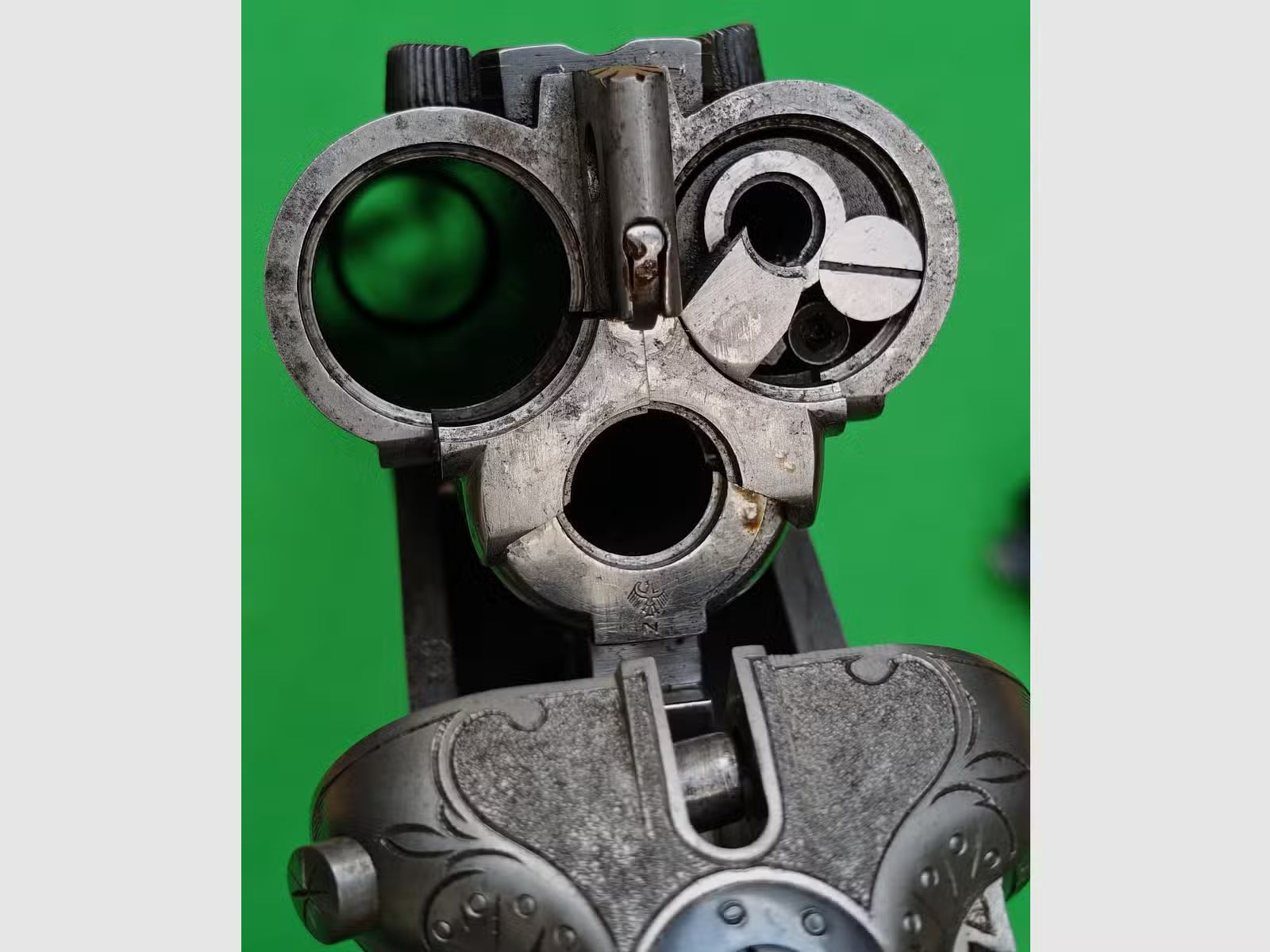 Drilling Modell Trumpf 7x65R / 16/70 mit Einstecklauf .22 Mag.