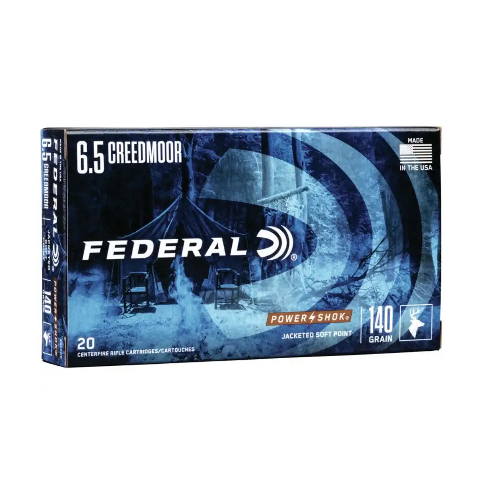 6,5 Creedmoor Power Shok Tlm 9,1g/140grs. Kugelpatronen
