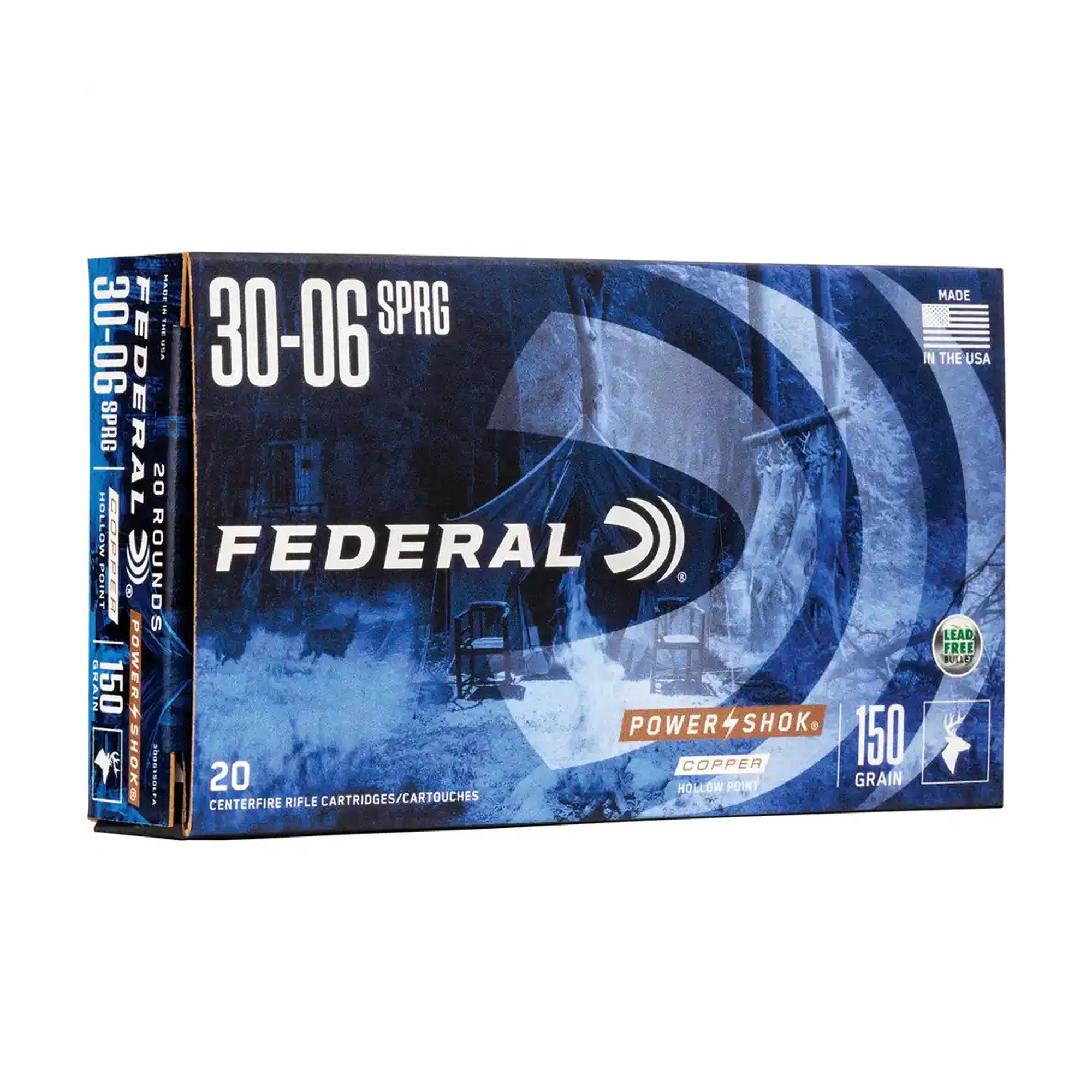 .30-06 Spr. Power Shok Copper HP 9,7g/150grs. Kugelpatronen