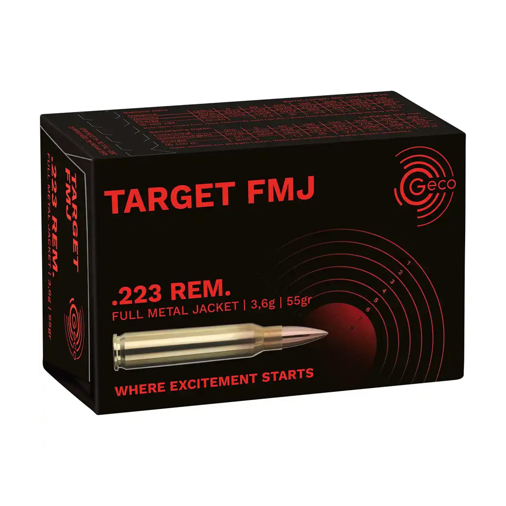 .223 Rem. Vlm Target 3,6g/55grs. Kugelpatronen