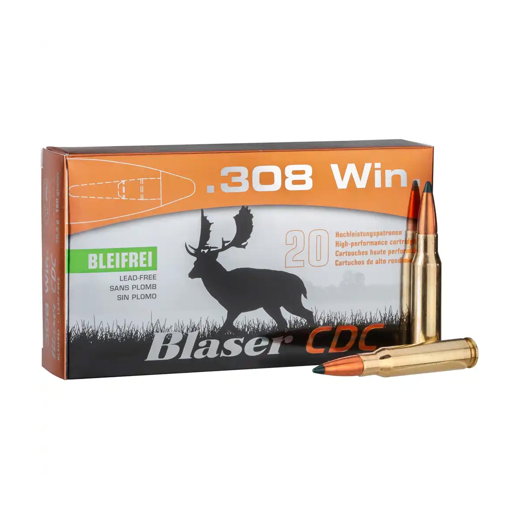 .308 Win. CDC 10,4g/160grs. Kugelpatronen
