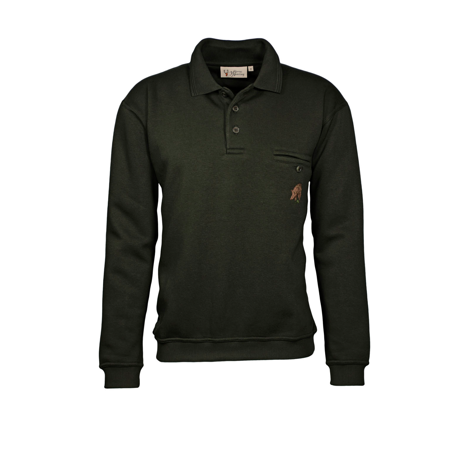 Sweatshirt mit Polokragen