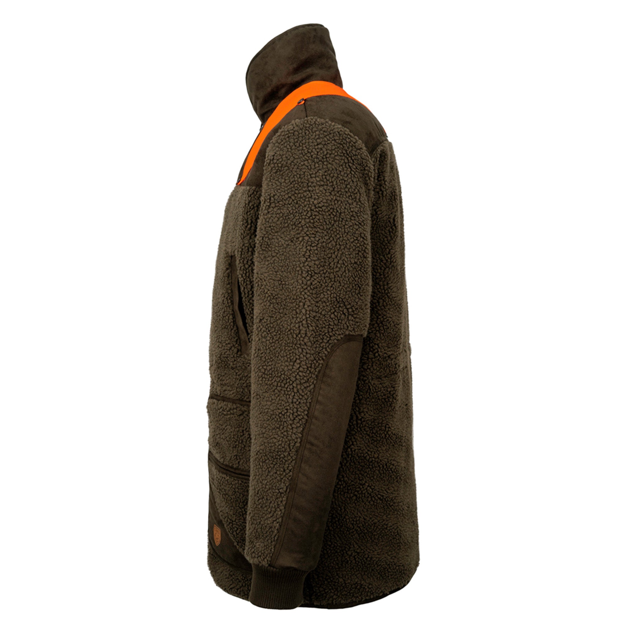 Faserpelzjacke mit abnehmbarem Signalband