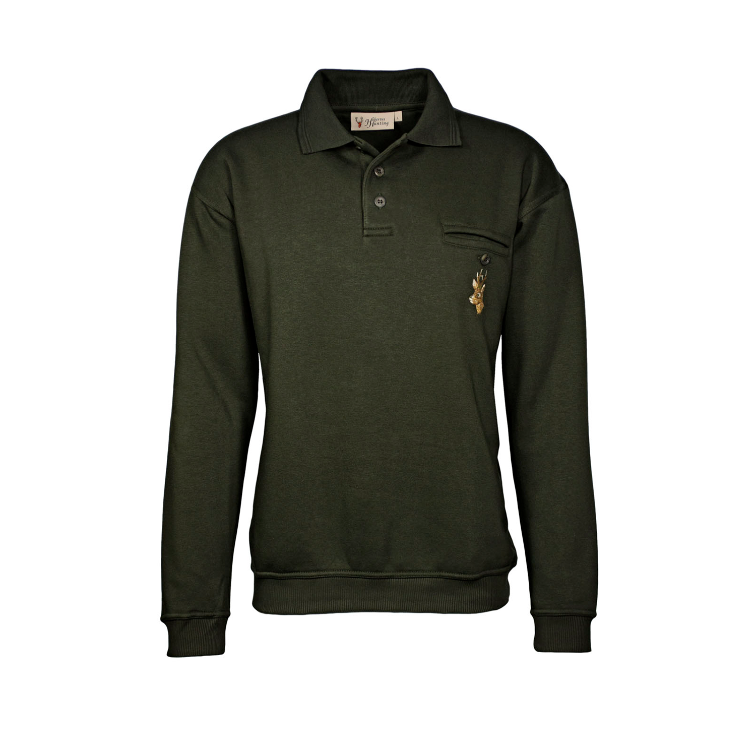 Sweatshirt mit Polokragen