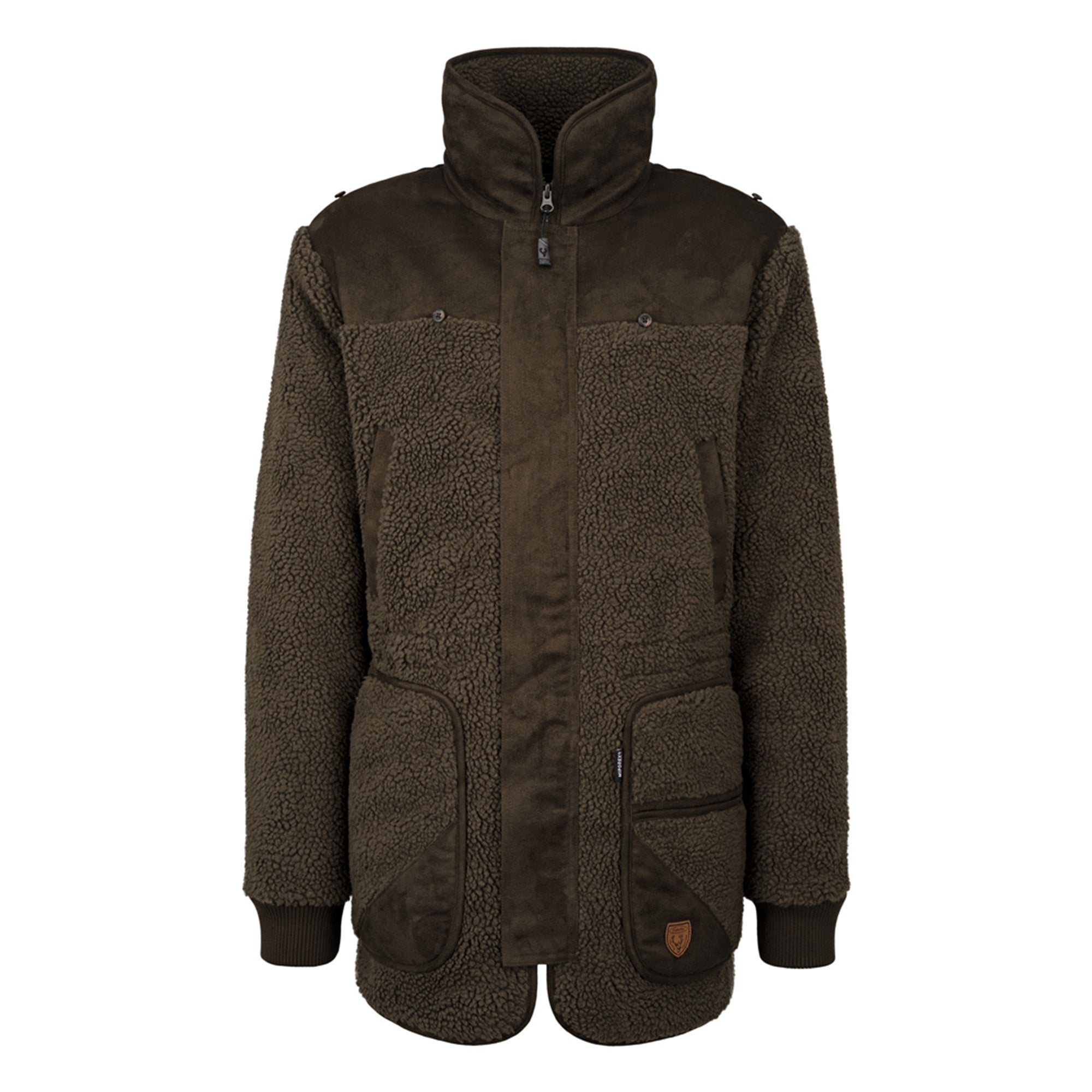 Faserpelzjacke mit abnehmbarem Signalband