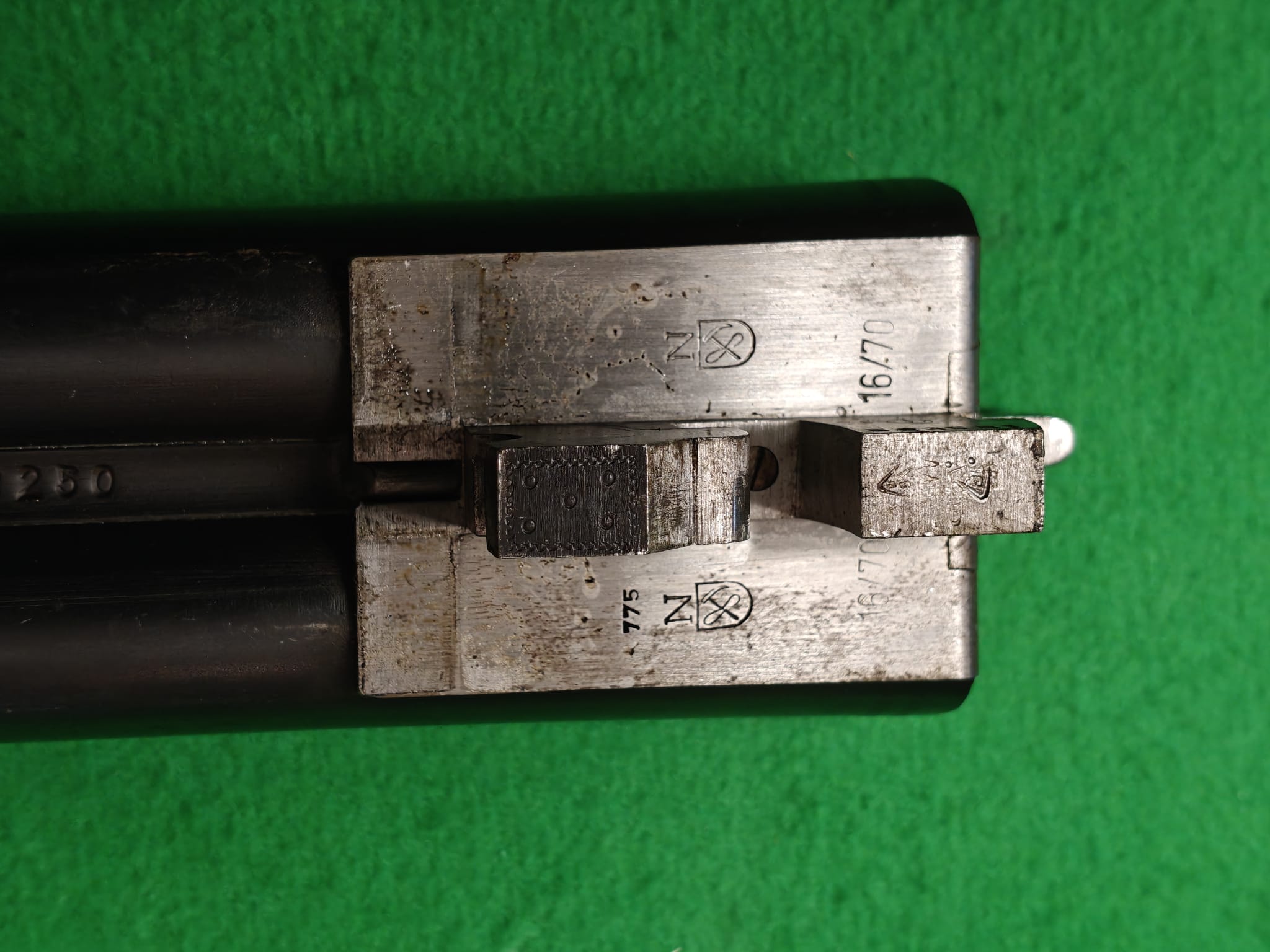 Doppelflinte / Querflinte 16/70 buntbrüniert