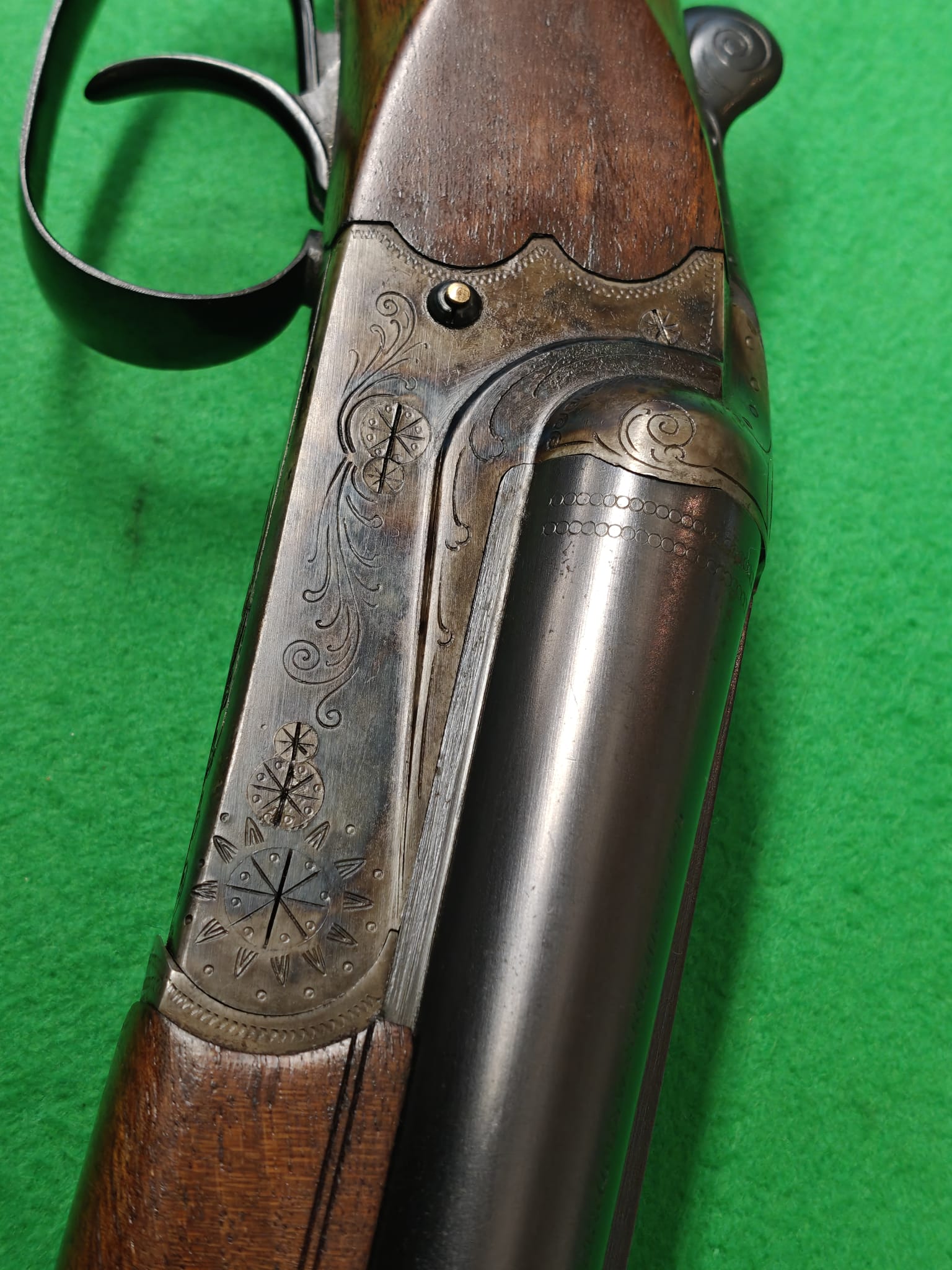 Doppelflinte / Querflinte 16/70 buntbrüniert