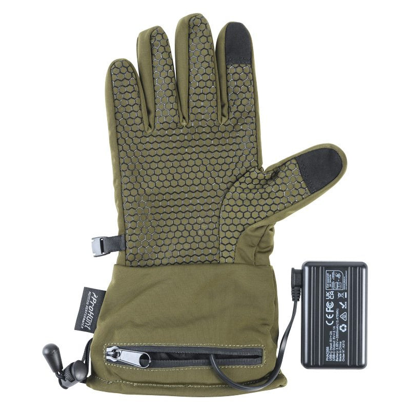 Beheizbare-Handschuhe Khaki