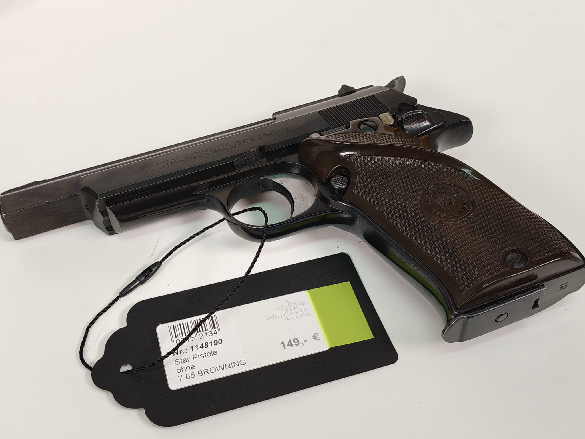 Star S.A. Pistole 7,65mm Browning + Ersatzmagazin