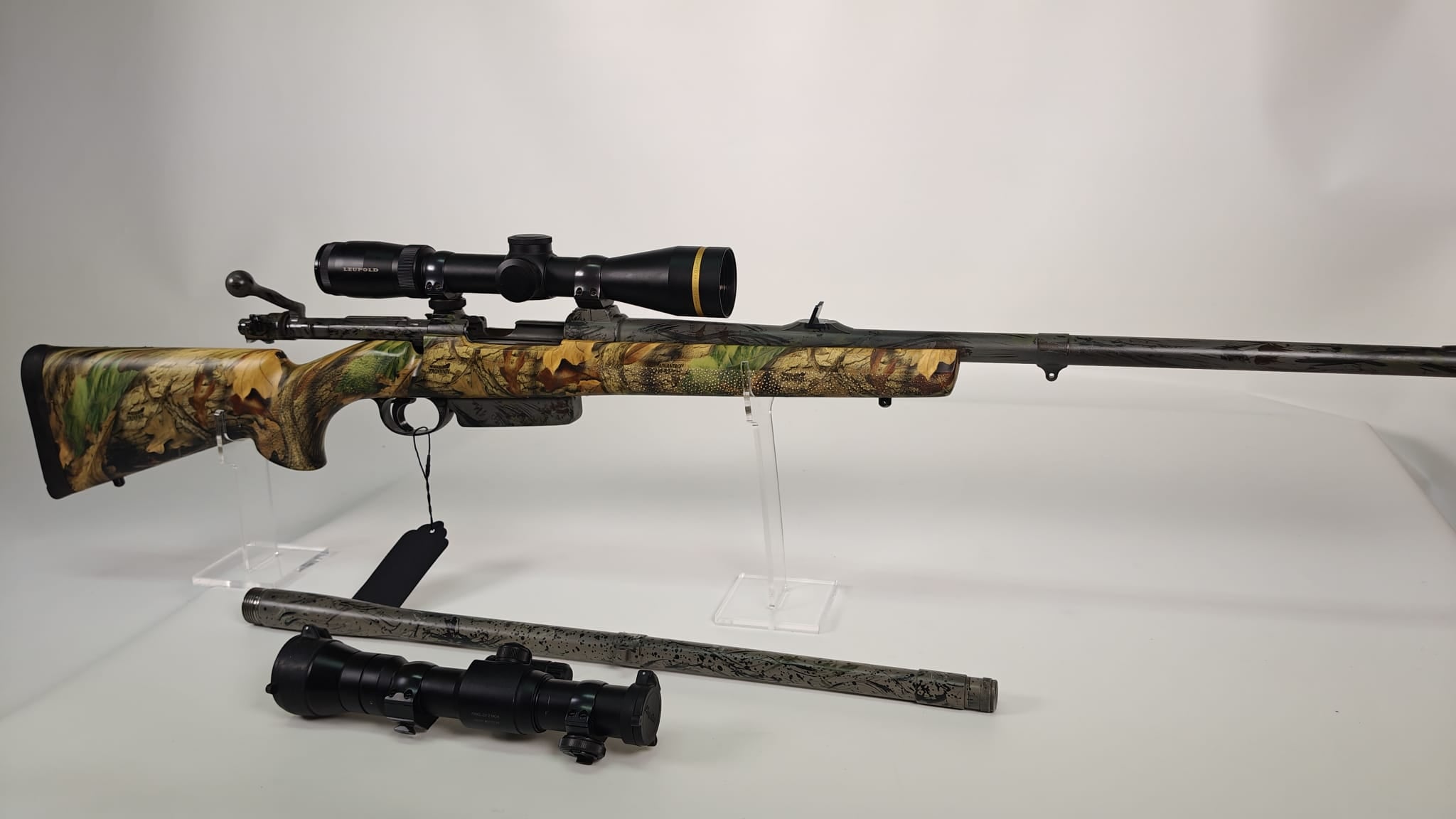 Steyr Mod. 98 .375Ruger mit Wechsellauf, Leupold 2-12x42 und Aimpoint 7000L 2x